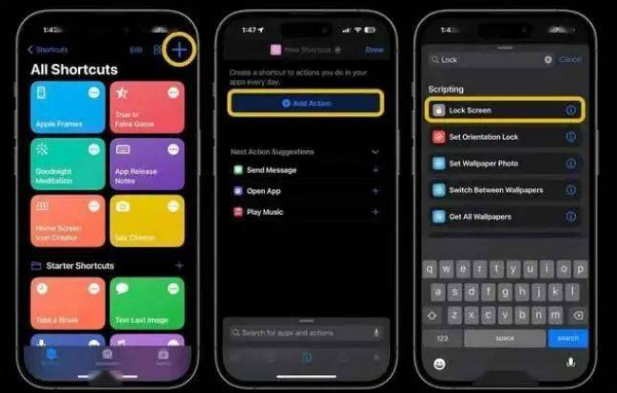 乡宁苹果14锁屏维修店分享iPhone14升级iOS16.4后如何创建锁屏快捷方式 
